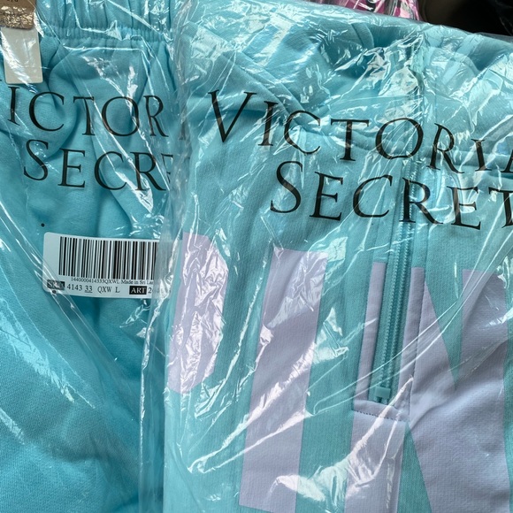 PINK VS campus jogger campus quarter zip pullover blue breeze sans classic - Picture 12 of 15